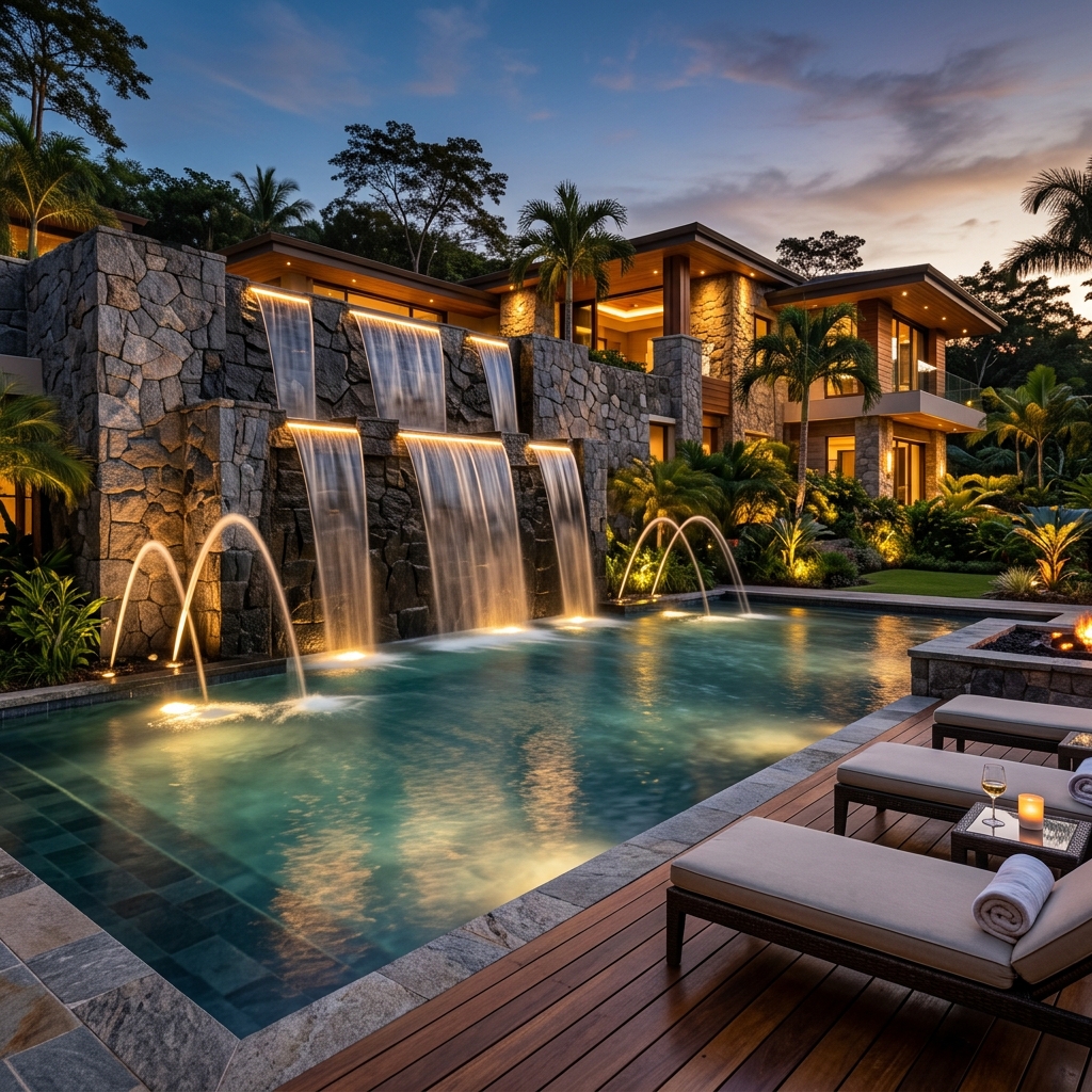 Waterfalls and fountains design